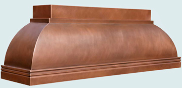  Copper Range Hood 100" Length and Accent Band