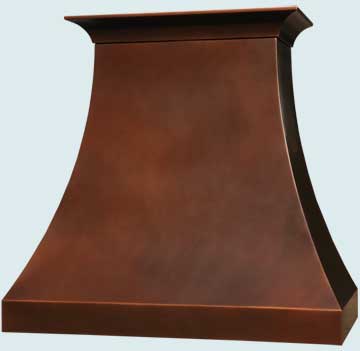  Copper Range Hood Tall Body W/ Crown & Dark Patina