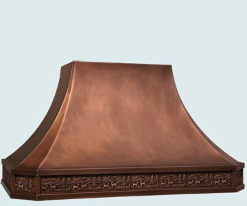 Custom Copper Range Hood # 5180