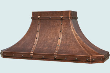  Copper Range Hood Random Hammering & Copper Straps