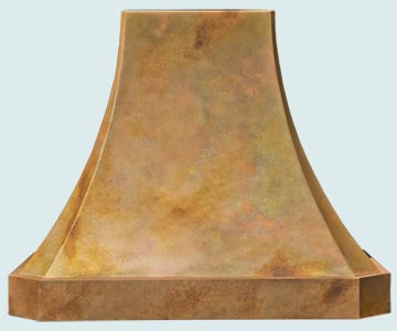  Copper Range Hood Stepped Band & Apricot Brandy Finish