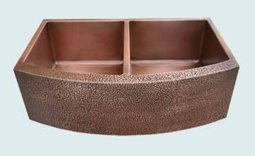 Copper Kitchen Sinks Curved Apron # 2924