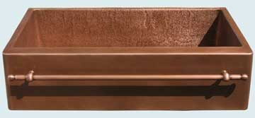 Copper Sinks Towel Bar  Towel Bar & Random Hammered Sink