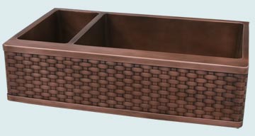 Copper Woven Apron Sinks # 3633