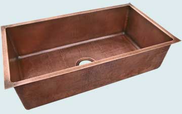 Custom Copper Kitchen Sinks Fully Reverse Hammered Undermount