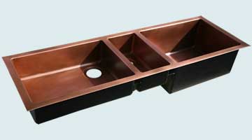 Copper Extra Large Sinks Ultra Long Triple 