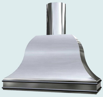  Stainless Steel Range Hood Graceful Curves W/ Band Moldings & Grain Finish