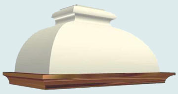  Colorcoat Range Hood Smooth Body W/ Cream Coat & French Scroll Band 