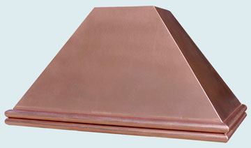  Copper Range Hood Double Bullnose Bottom Band-Natural