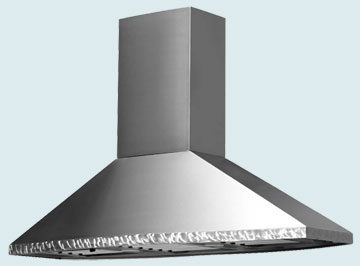  Stainless Steel Range Hood Butterfly Pattern On Bottom Band