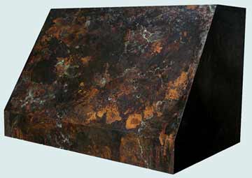  Copper Range Hood Slope Front W/ Charcoal Glow Old World Finish