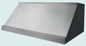  Stainless Steel Range Hood Sloped Front With Stepped Band & Top