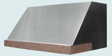  Stainless Steel Range Hood Hammered Copper Wrap-Around Bottom Band