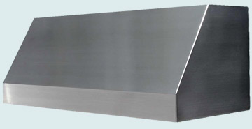  Stainless Steel Range Hood Slope Front With Tall Band