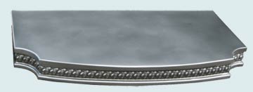  Pewter Countertop Braid Edge Scallop Corners