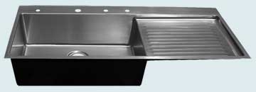 Stainless Steel Drainboard Sinks Ribbed Drainboard On Drop-In