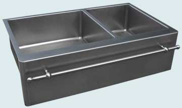 Stainless Steel Towel Bar sinks Double With Matte Finish & Towel bar