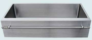 Stainless Steel Towel Bar sinks Towel Bar On Square Style Apron