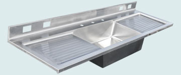 Stainless Steel Drainboard Sinks # 2988