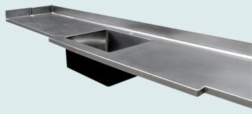  Stainless Steel Countertop Matte Finish W/ Extended Front