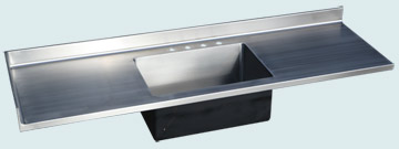  Stainless Steel Countertop Classic W/ Deep Integral Sink & Splashes