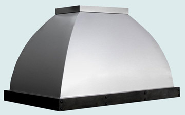  Stainless Steel Range Hood Double Roll W/ Darkened Zinc Strap