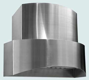  Stainless Steel Range Hood Cylinder Hood W/ Arched Bottom & Stack