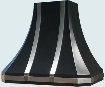  Colorcoat Range Hood Smooth Body W/ Black Coat & Stainless Straps