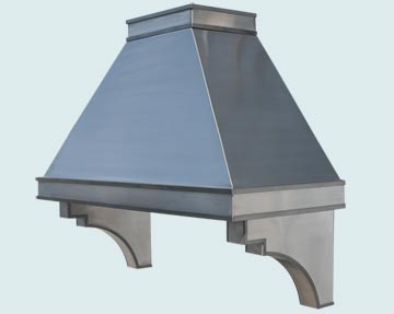  Stainless Steel Range Hood Pyramid With Straps & Corbels