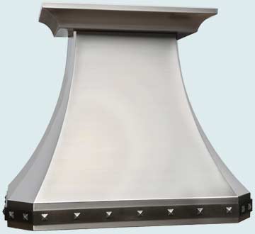  Stainless Steel Range Hood Smooth Body W/ Steel Strap & Zinc Clavos