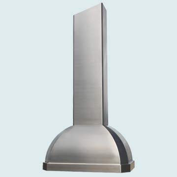  Stainless Steel Range Hood Tall Stack W/ Angled Top & Grain Finish