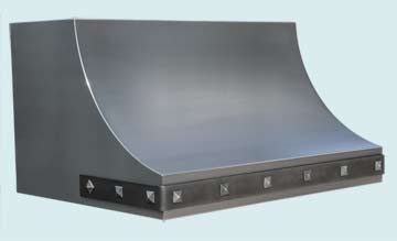  Stainless Steel Range Hood Micrograin Finish-Steel Strap-Clavos