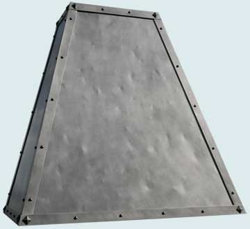  Zinc Range Hood Distressed Steel Trapezoid 