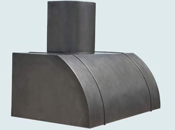  Zinc Range Hood 36" French Gray Steel