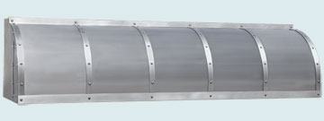  Stainless Steel Range Hood Long Roll Front Canopy