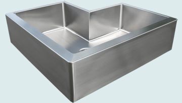 Stainless Steel Special Apron Sinks Double Apron Undermount