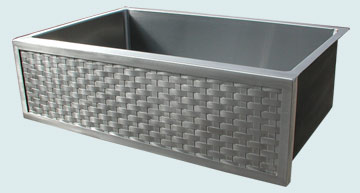 Stainless Steel Woven Apron Sinks Deep Custom Stainless Weave Farm Sink