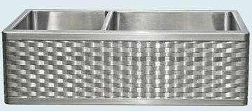 Stainless Steel Woven Apron Sinks Custom Undermount Stainless Farm Sink with Radius End Woven Apron