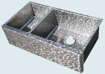 Custom Stainless Steel Farmhouse Sinks Random Overlay Decorative Finish