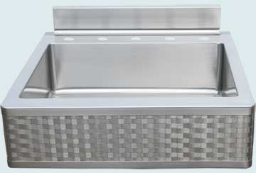 Stainless Steel Woven Apron Sinks Backsplash & Woven Apron