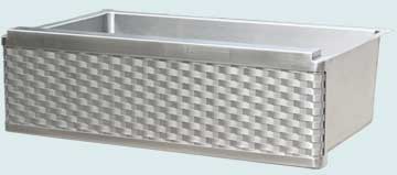 Stainless Steel Woven Apron Sinks Raised Apron Stainless Straight Weave