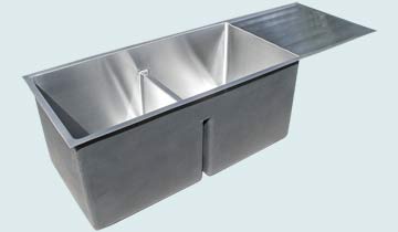 Stainless Steel Drainboard Sinks Low Profile Drain Board