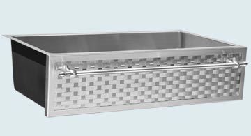 Stainless Steel Woven Apron Sinks Custom Stainless Weave with Towel Bar 