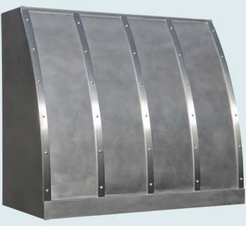  Stainless Steel Range Hood Smooth Single Roll W/ Straps & Rivets