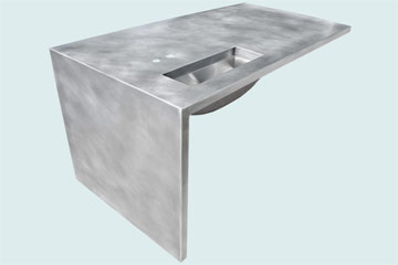  Zinc Countertop Waterfall Zinc Island