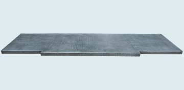  Zinc Countertop Extended Front & Reverse Hammered