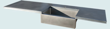  Zinc Countertop Mon Ami W/ Sink Framed Opening