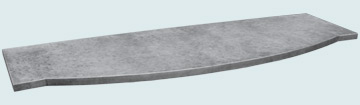  Zinc Countertop Bow Front Pattern Patina