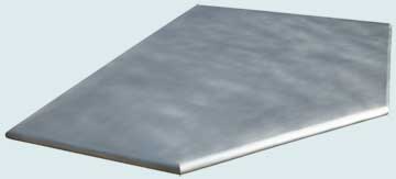  Zinc Countertop 5-Sided Bullnose Island