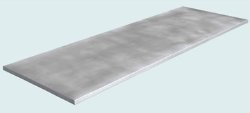  Zinc Countertop Economy Channel Edge